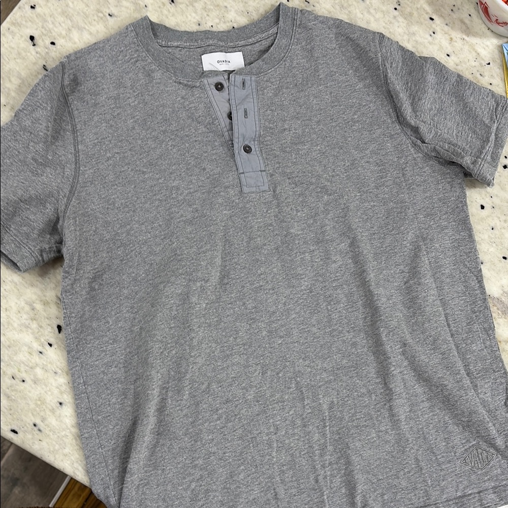 Ovadia Gray Henley Shirt